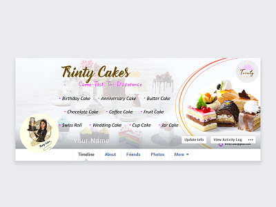Trinty Cakes FB Cover Photo artwork banner cover design fb banner fb cover graphic design post raster social media social media banner social media cover typography vector