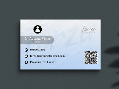 Forza Figure Business Card adobe illustrator adobe photoshop artwork brand identity business card business card design card card design graphic design infographic print print design print ready design printable design typography