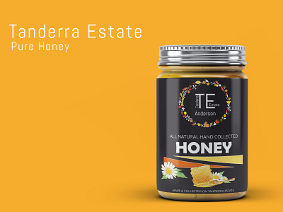 Tanderra Estate Honey Jar Design branding design honey logo minimalist redesign