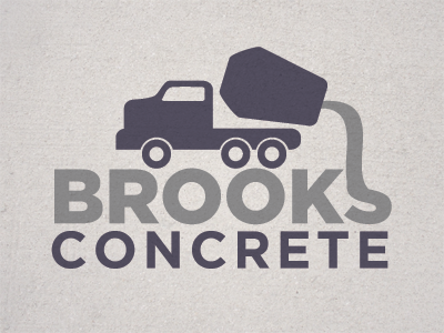 Brooks Concrete branding logo