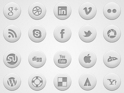 Crisp: Round Social Media Icon Set free icons social