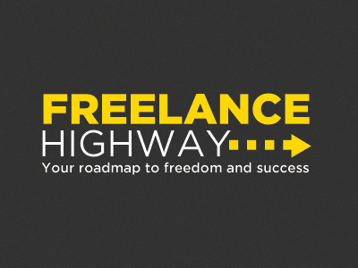 Freelance Highway branding freelance logo typography yellow