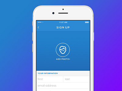 iOS Application- Sign Up app flat interface ios ios7 ios8 mobile onboarding sign ui up ux