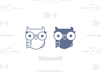 Owl logo mark glasses optometry owl