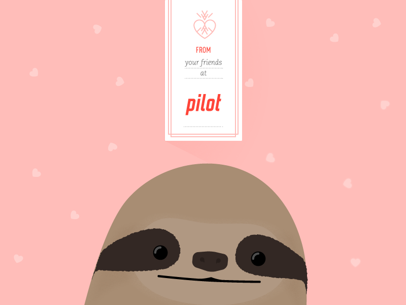 Valentimes pilot interactive valentines heart sloth