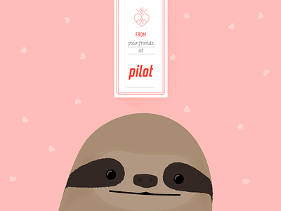 Valentimes heart pilot interactive sloth valentines