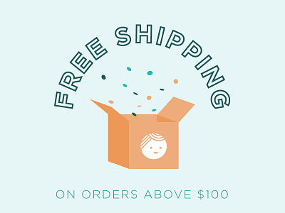 Ship it free box confetti shipping