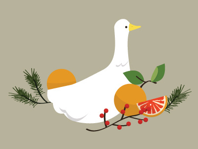 Christmas Goose berry christmas citrus goose pine