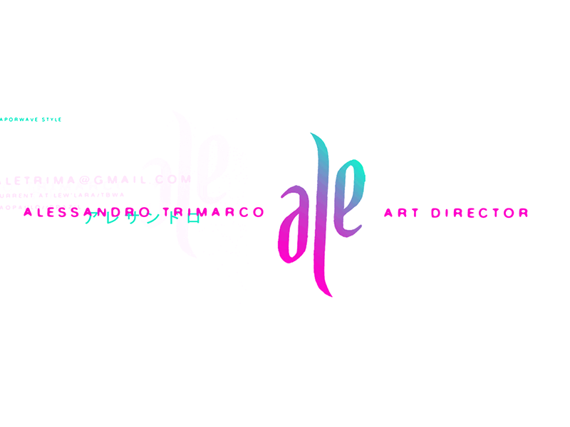 My new logo aesthetic ale ambigram art color director logo