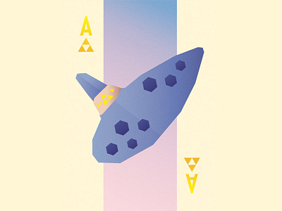 Ocarina of Ace ace cards illustration legend ocarina of playing spades the time triforce zelda