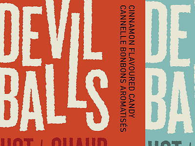 Devil Balls branding candy devil balls horror lettering packaging typography