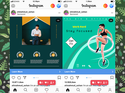 Business & Fitness Ad Design ad design design illustration social media design