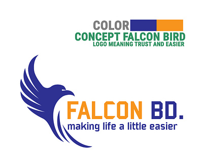 Falcon BD. Logo branding design illustration logo typography vector