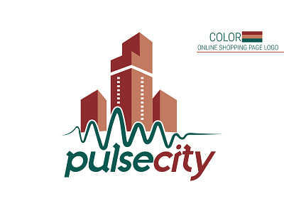 Pulse City Logo branding design icon illustration logo typography vector