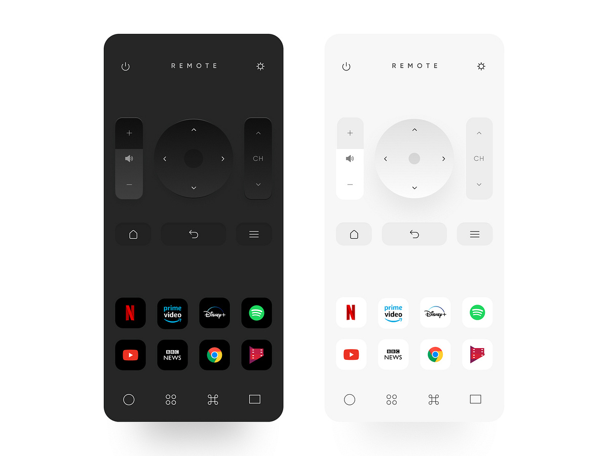 Remote Control Mobile app by Srinivasan Rajan on Dribbble