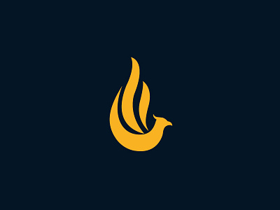 Phoenix logo bird creative debut shot fire flame invite logo phoenix unused