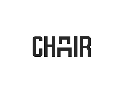 Chair a chair creative design logo negative space srinivasan rajan typography unused