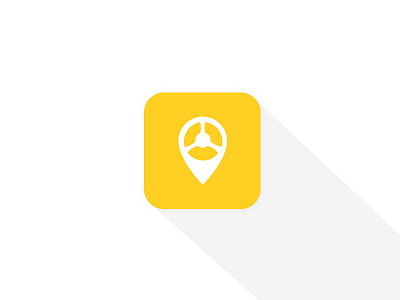 Cab Driver App app cab driver icon location logo map navigation pin rajan srinivasan steering