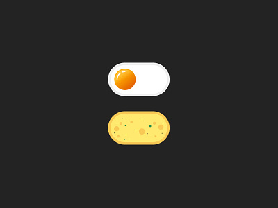 Egg Toggle ( Half boil - Omelet ) boil egg off omelet toggle ui ux
