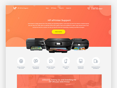 HP ePrint Support h logo p paper print printer rajan srinivasan support ui ux website