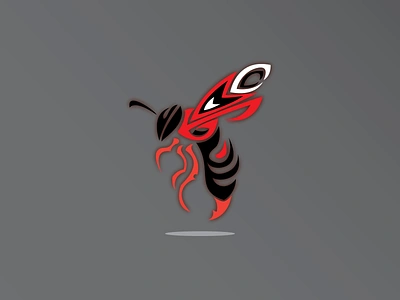 WASP design logo vector wasp