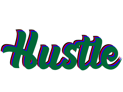 Hustle design typography vector