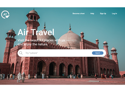 Air Travel Slider homepage slider xd design