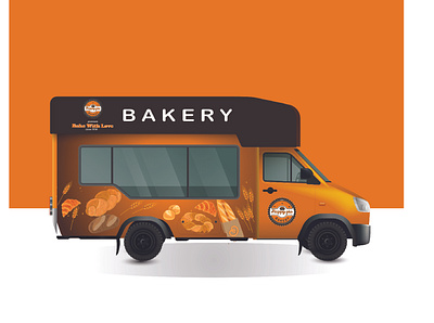 bakery logo vehicle design branding design icon illustration illustrator logo vector