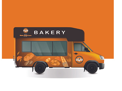 bakery logo vehicle design