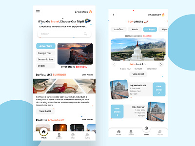 Travel App app blacktheme branding design orange design typography ui ux uidesign ux ux design