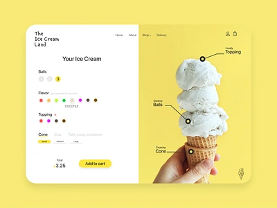 Customize Product app customize customize product icecream ui uiux