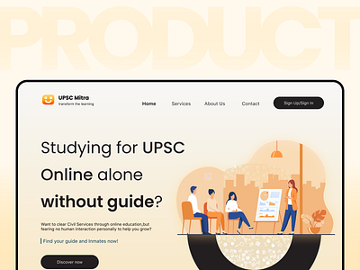 UPSC Mitra : Product Launch Website concept design dribble product launch product website ui uiux upsc design ux website design weekly challenge