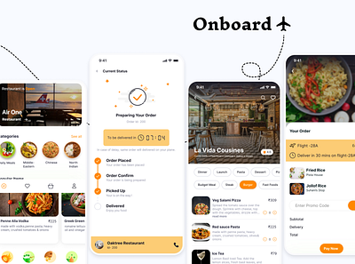 Food Delivery App in Airport airport delivery design food ui ux