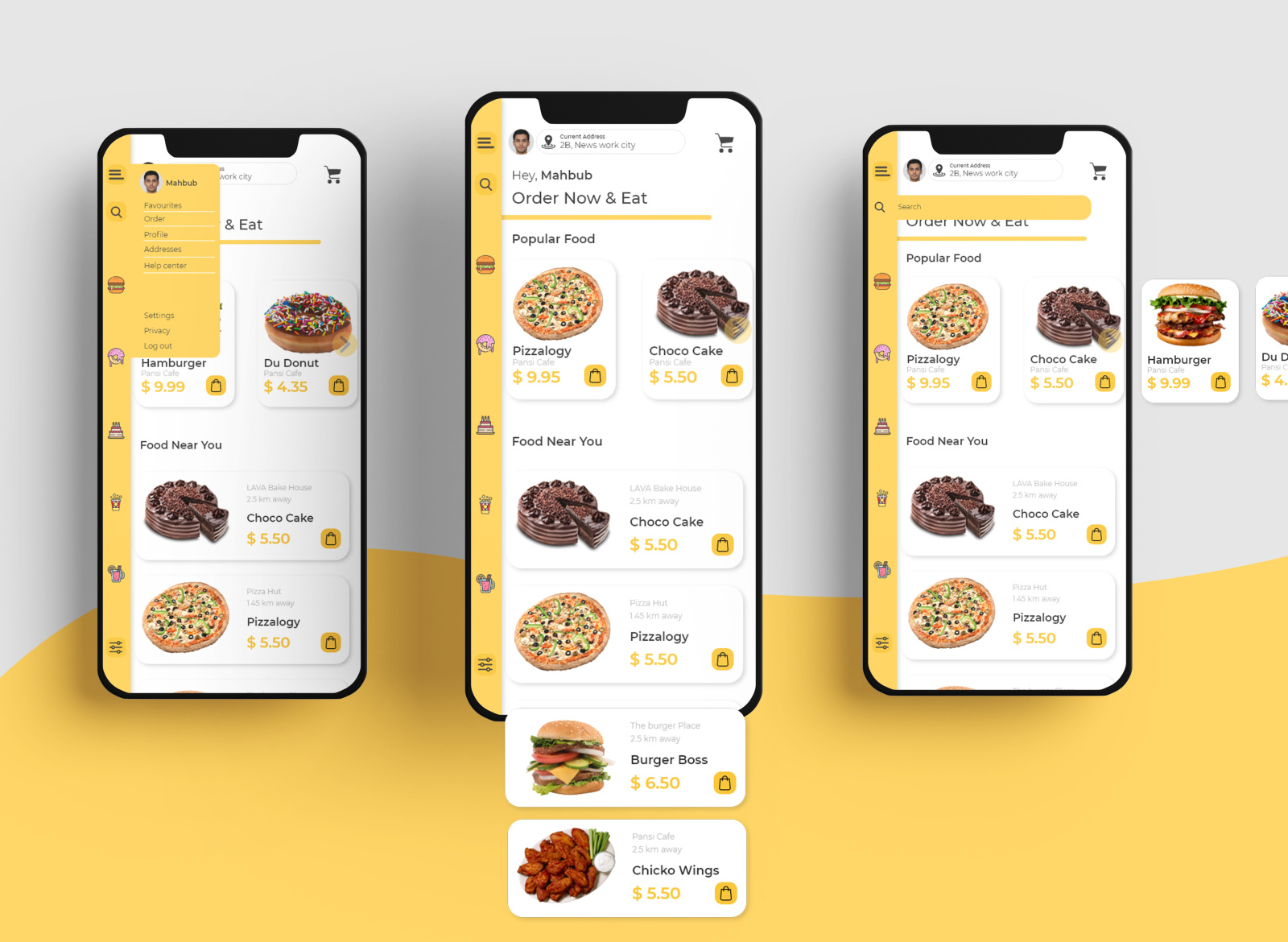 Food delivery app by Sadiya Afrin on Dribbble