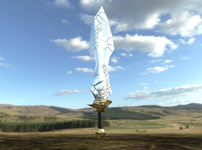 Stylized Sword blade combat cut cutting fantasy fighting game maya open world pvp sharp stylised stylized substance painter survival sword weapon