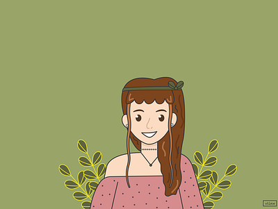 The Flower Girl draw flatdesign flower flower illustration girl girl illustration illustration illustration art illustrator