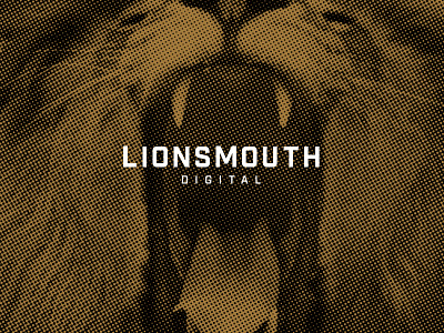 LionsMouth Digital - Hello Dribbble! black debut digital gold hello lion logo texture type typography ui web design