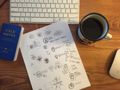 Sketch'n - Addison Treehouse coffee field notes mac pen sketch type wip