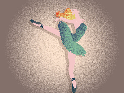 Dancing girl ballerina dance graphic design illustration vector