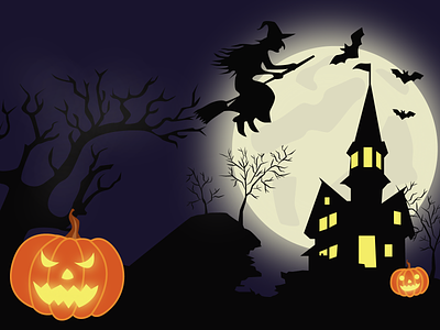 Halloween night design graphic design halloween halloween night illustration pumpkins scary vector