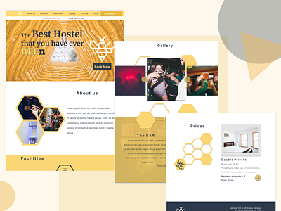 Landing Page BeeHostel landing page ui