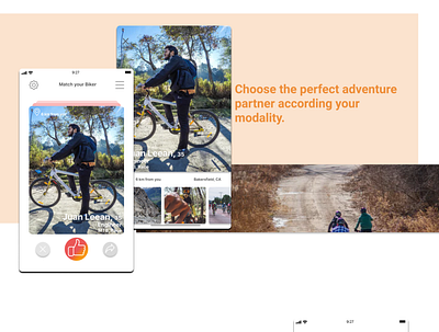 Match up Biker app app app design interface project ui uidesign ux