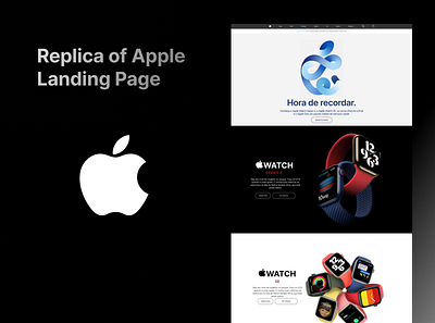 replica Landing Page Apple app app design design flat interface landing page ui minimal minimalist ui uidesign ux web