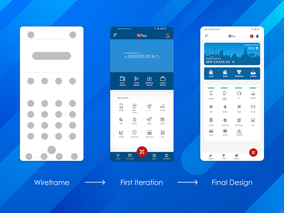 Mobile Wallet App Redesign Iterations