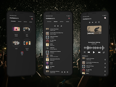 Music App Concept Dark Theme