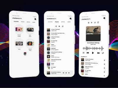 Music App UI Concept Light Theme