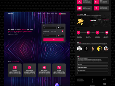 Cryptocurrency Website UI Design [Futuristic Theme] basic ui basic ux branding clean ui crypto crypto website cryptocurrency website ui design future theme illustration logo mobile app design ui ui design trends web ui web ux websiite ux website design website ui