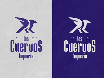 Los Cuervos | Colores brandidentity branding caletadecolor clogo colorpalette cuervologo cuervos design graphic design logo logodesign logotype mexicanfood moradologo ravenlogo ravens tacos tacoslogo vector whitelogo