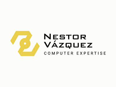 Nestor Vázquez Logo brandidentity branding computer computerlogo design graphic design logo logodesign logotype minimalista minimalistic minimallogo professionallogo programmerlogo programming programminglogo