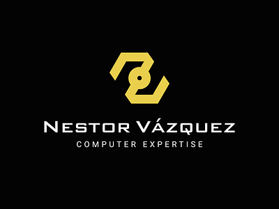 Nestor Vázquez logo design brandidentity branding computerexpertise computerexpertiselogo computerlogo design graphic design logo logodesign logotype programmer programminglogo